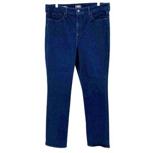 NYDJ Sheri Slim Lift Tuck Jeans Dark Wash Denim Size 16